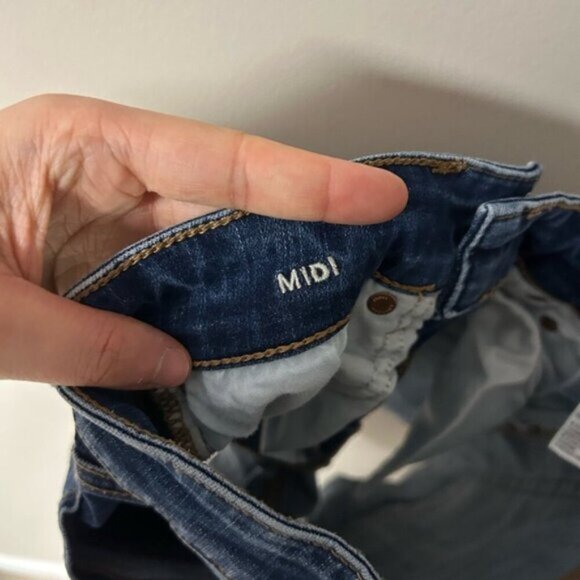 American Eagle Super Stretch Midi Jean Shorts - Picture 4 of 5